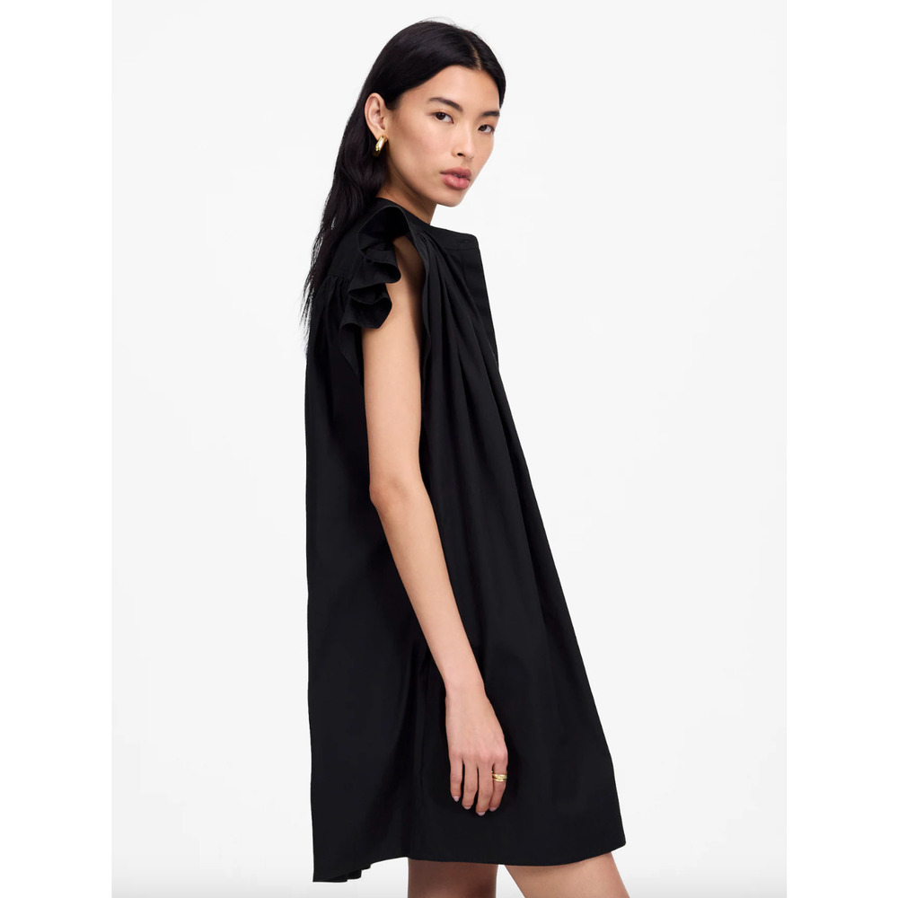 Madewell Flutter Sleeve Button Front Mini Dress P… - image 4